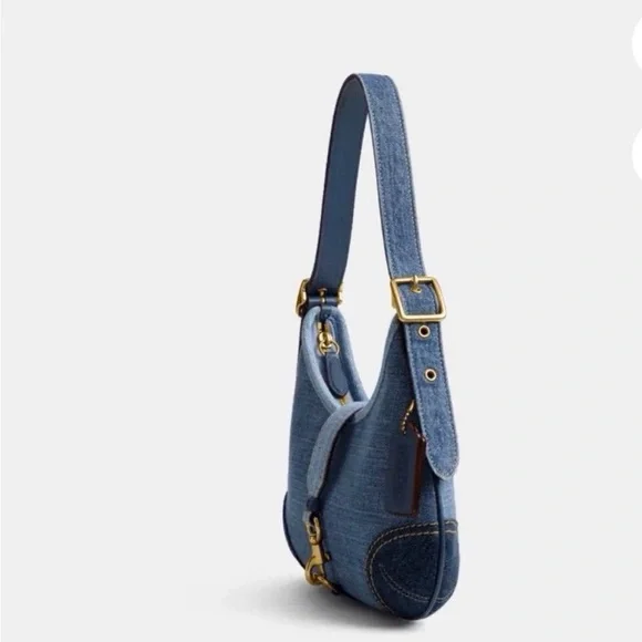 Coach Hamptons Hobo Bag in denim - Picture 5 of 6